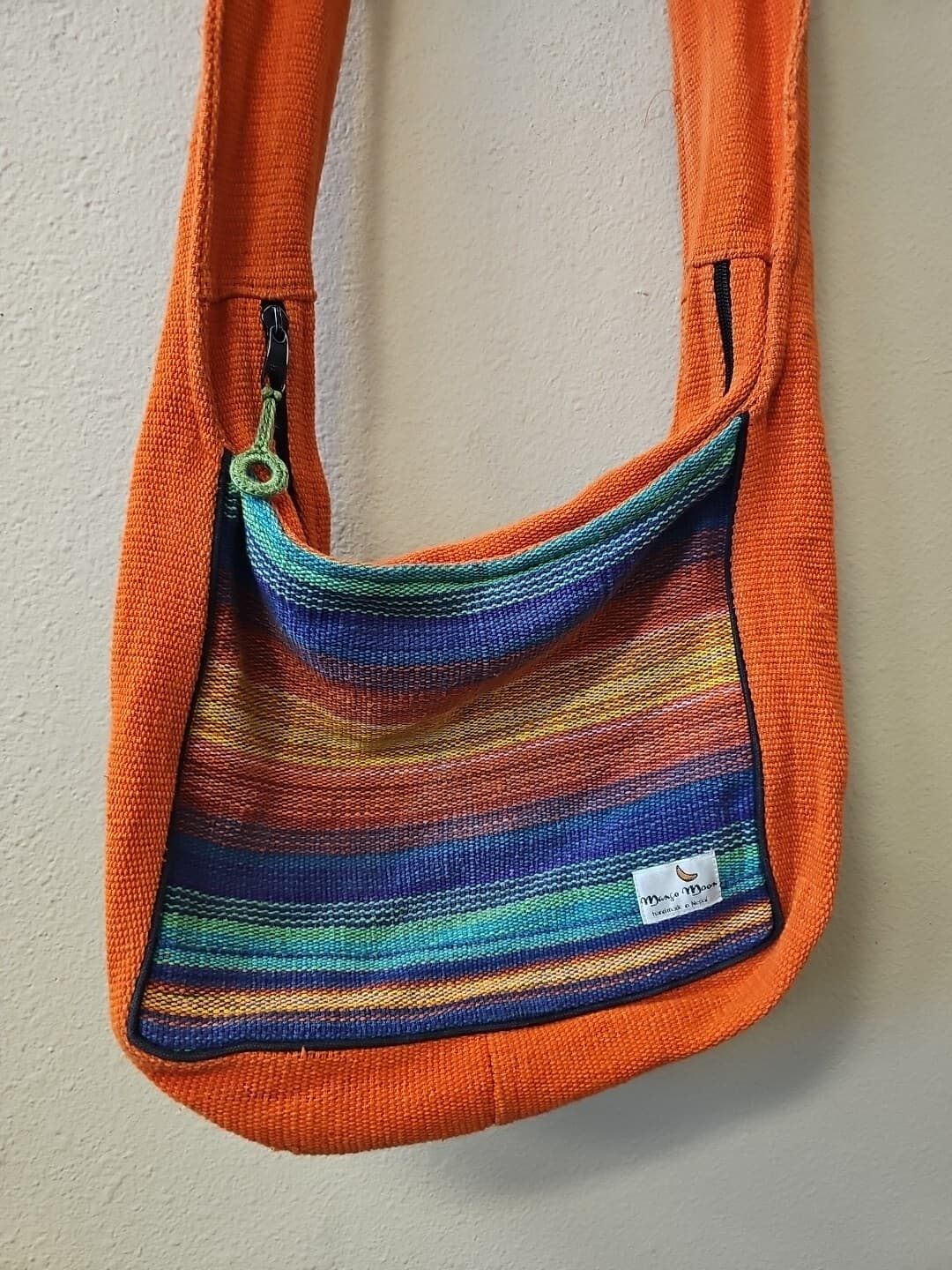 Mango Moon TIBETAN COTTON BAG NEPAL  Handmade Multicolor Pattern Shoulder Purse