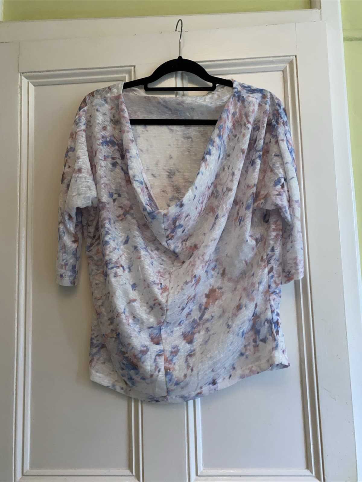 WOMENS PHASE EIGHT AVALON BLOUSE UK 14 L 3/4 SLEEVE TOP Viscose LIGHT JUMPER