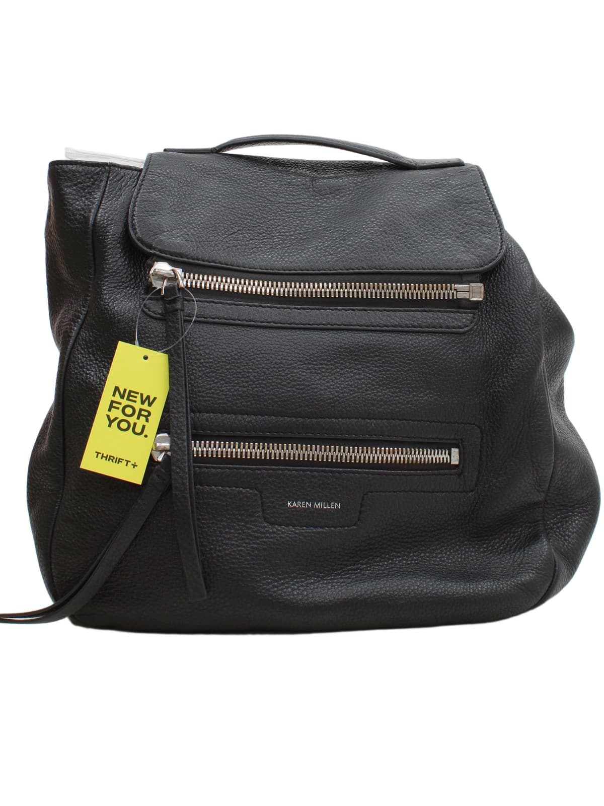 Karen Millen Men's Bag Black 100% Leather Backpack