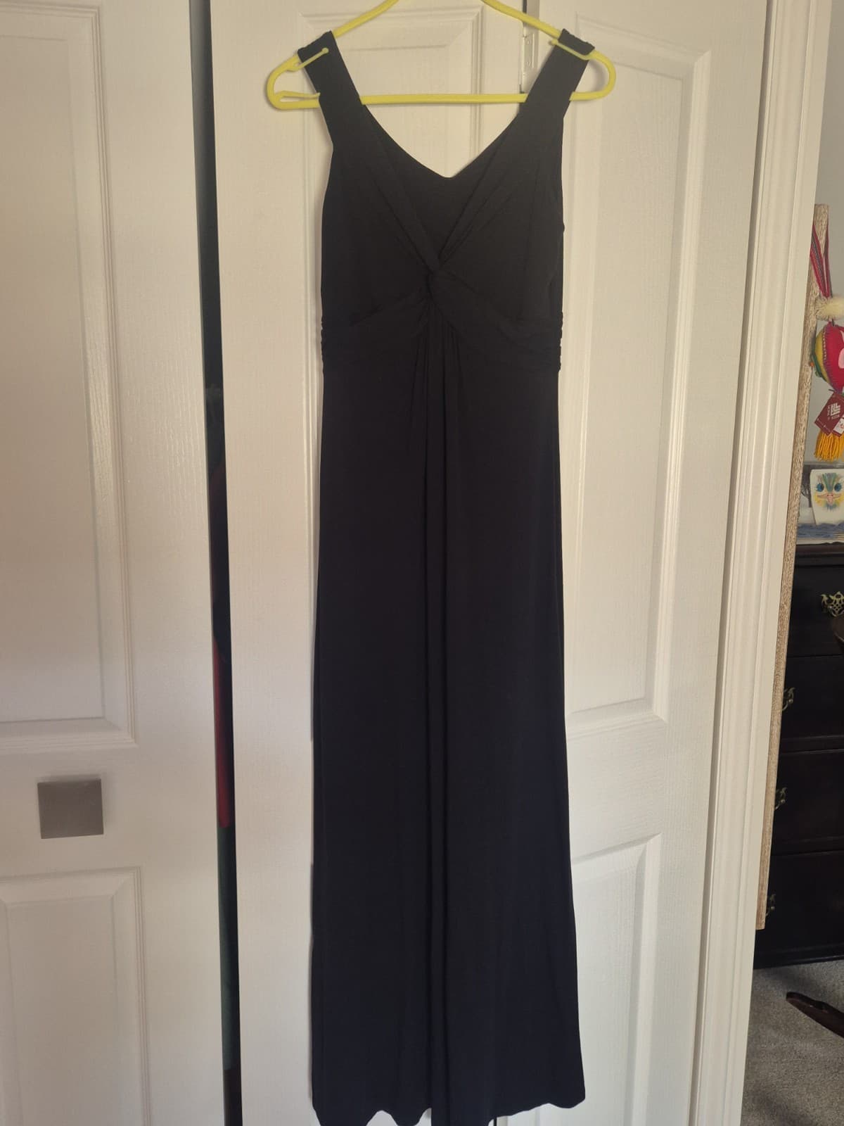Boden Black Maxi Dress Knot Accent Stretch 10L