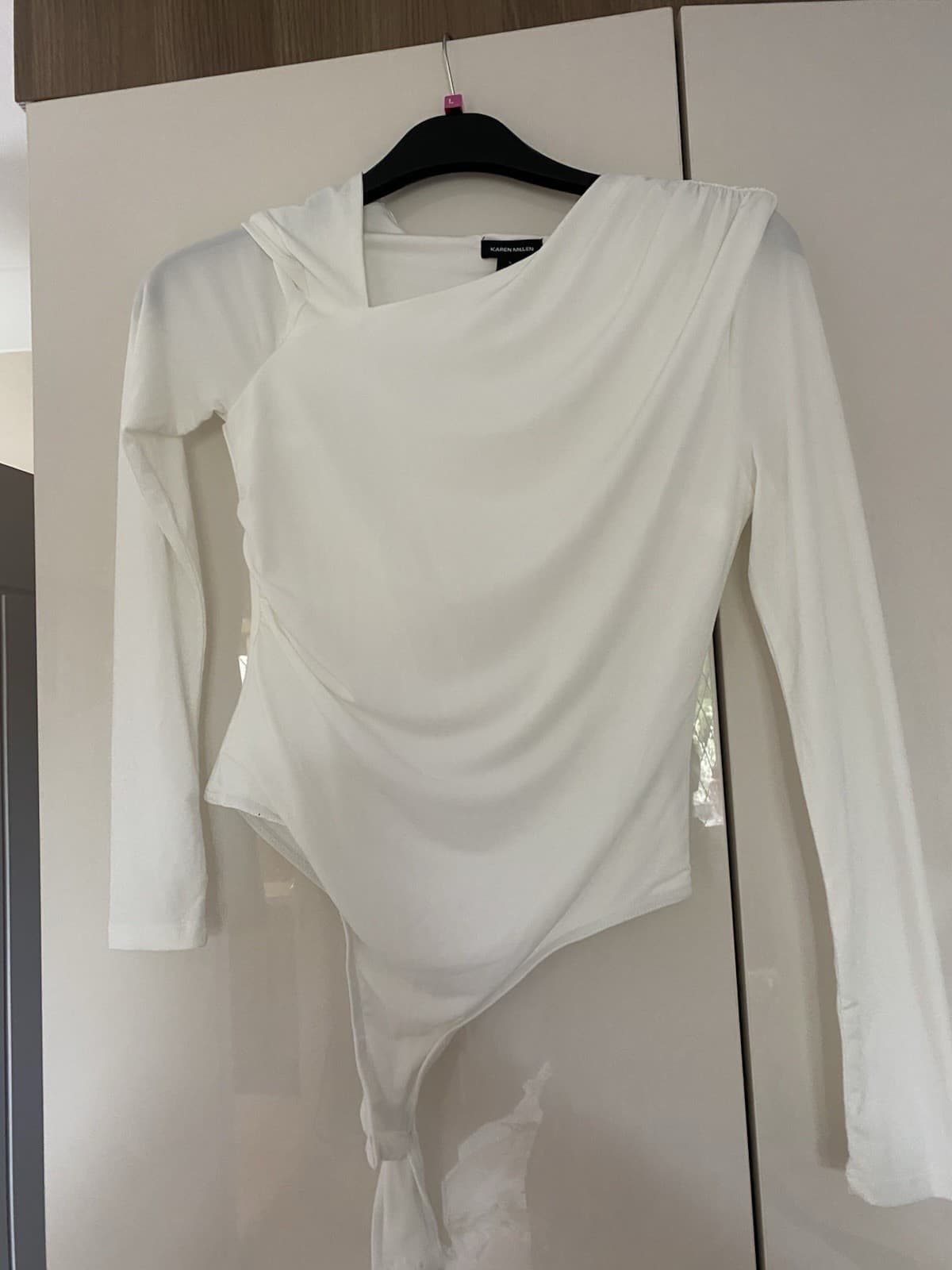 Karen Millen Fitted Long Sleeved Bodysuit Top Size 6