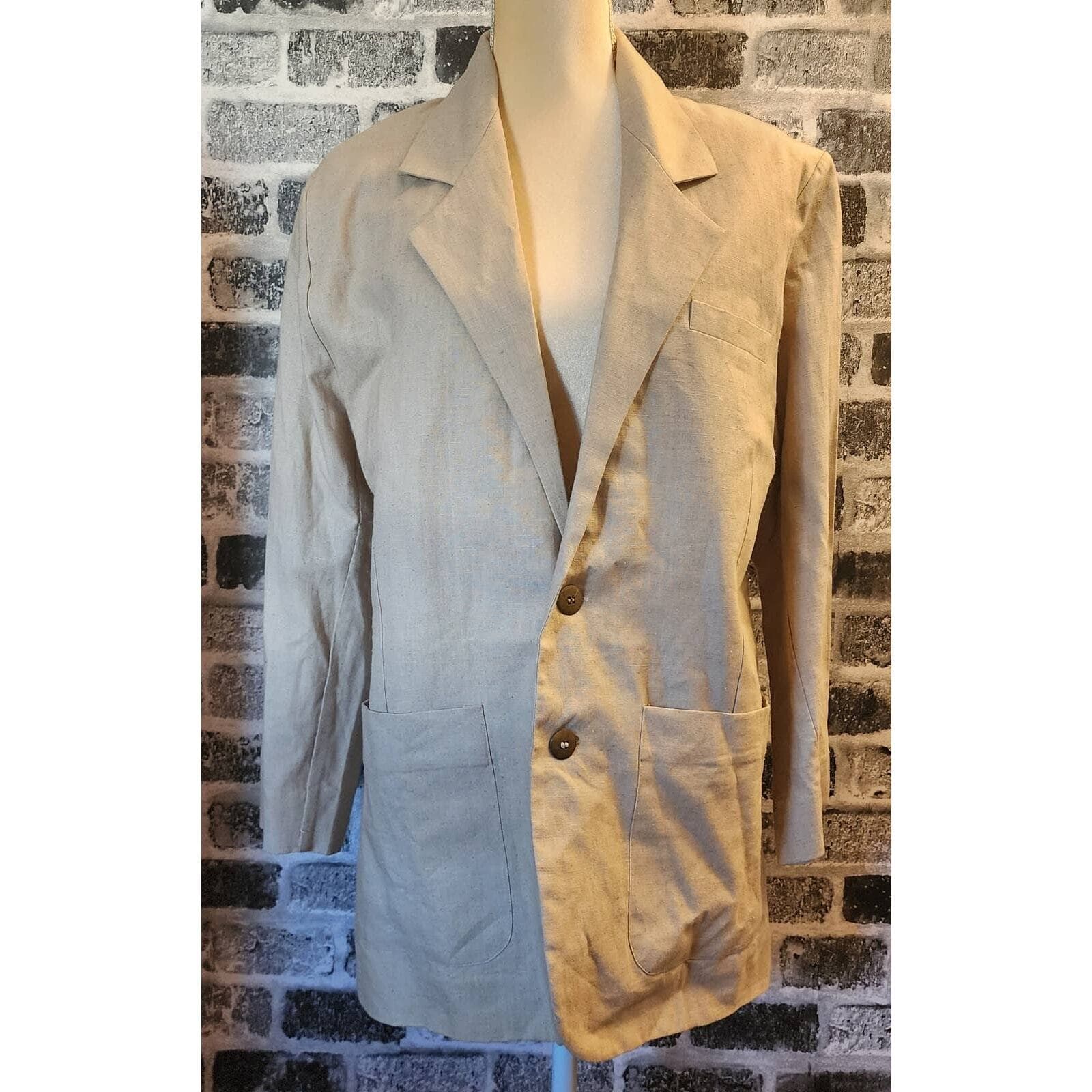 Jus Naturale Men's Hemp / Cotton Blend Blazer Size Small