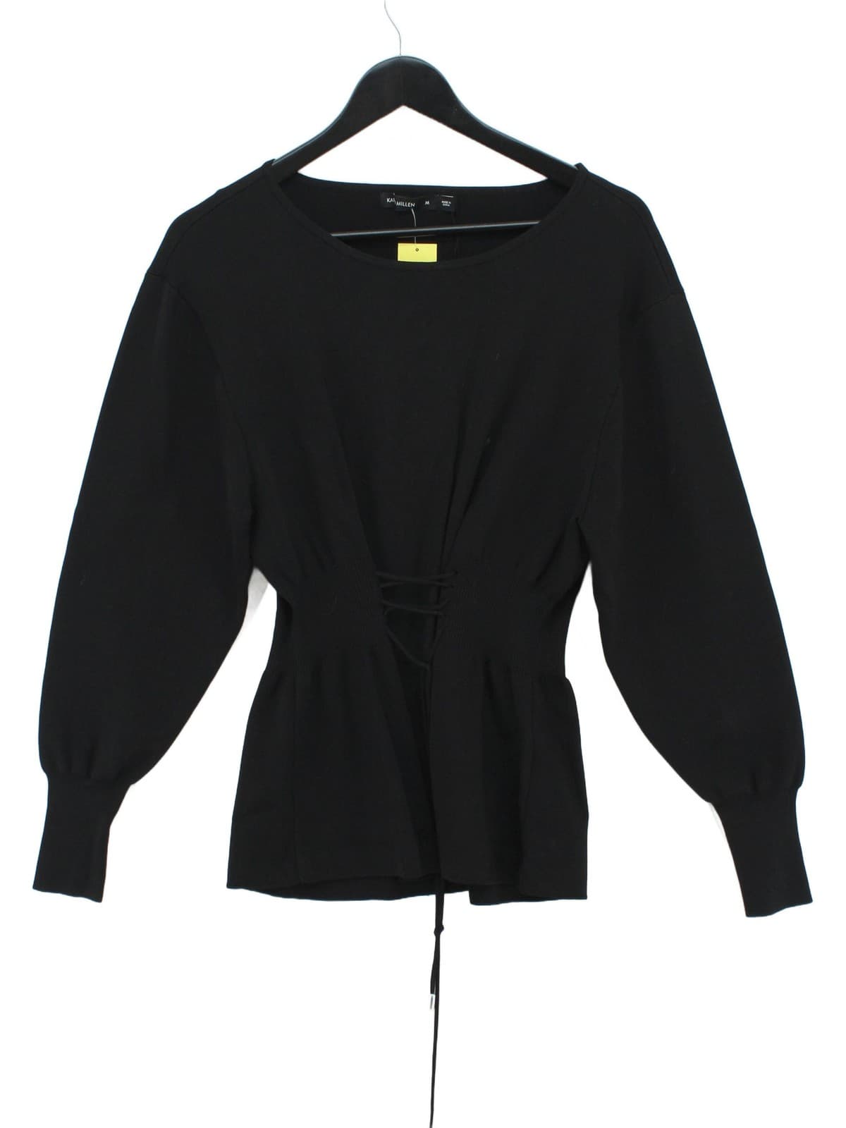Karen Millen Women's Top M Black Viscose with Polyamide, Elastane Basic